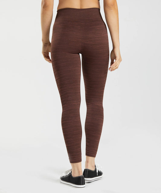 ADAPT MARL SEAMLESS LEGGINGS - ARCHIVE BROWN