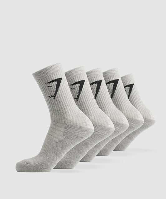 CREW SOCKS 5pk Light Grey