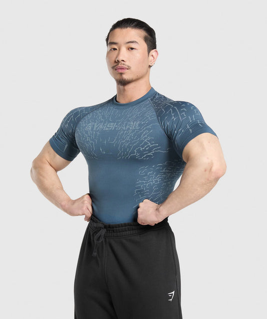 TECTONIC SEAMLESS T SHIRT Blue